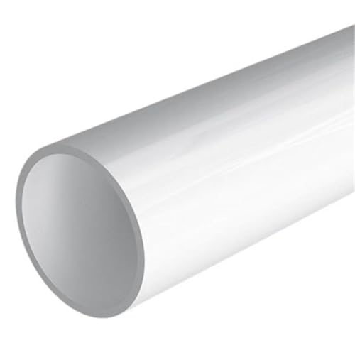 2個 塩ビパイプ エンビパイプ 硬質PVC 外径20-110mm、厚さ2-4.3mm、長さ0.5m (白、灰色、青色） 耐衝撃性 水管 灌漑 水道管 工芸品 ケーブルスリーブ用 DIY材料 外径32mm、厚さ2mm 白い